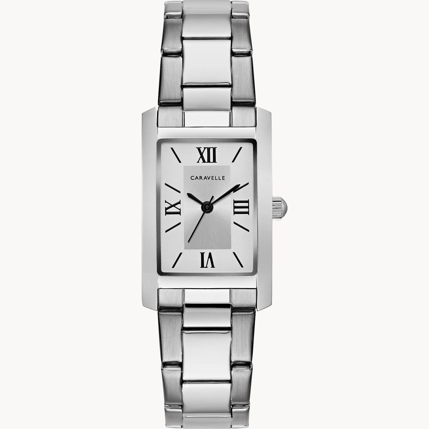 CARAVELLE Silver-Tone Dial Stainless Steel Bracelet Watch