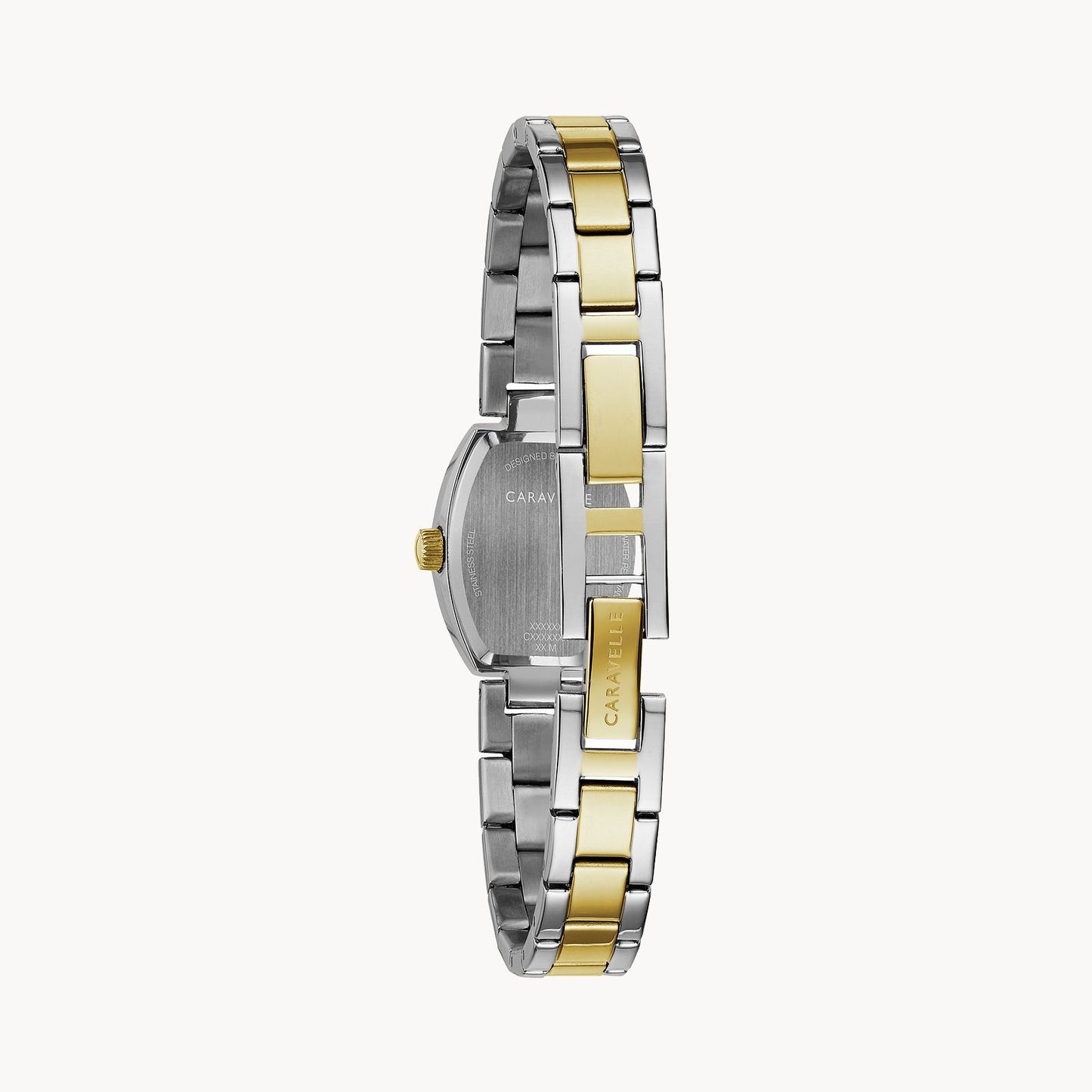 Caravelle Womens Crystal Barrel Dress Watch