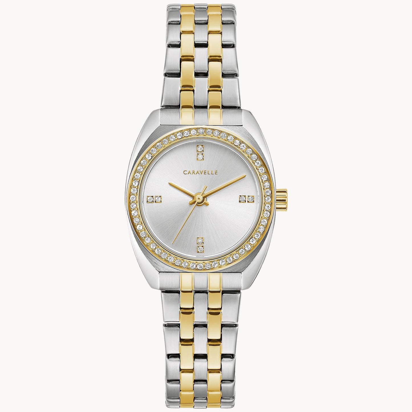 CARAVELLE Silver-Tone Dial Stainless Steel Bracelet Watch