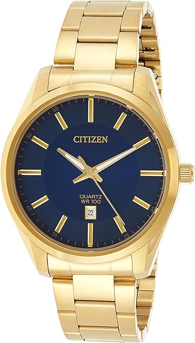 Citizen Quartz Blue Dial Gold-Tone Men's Watch
