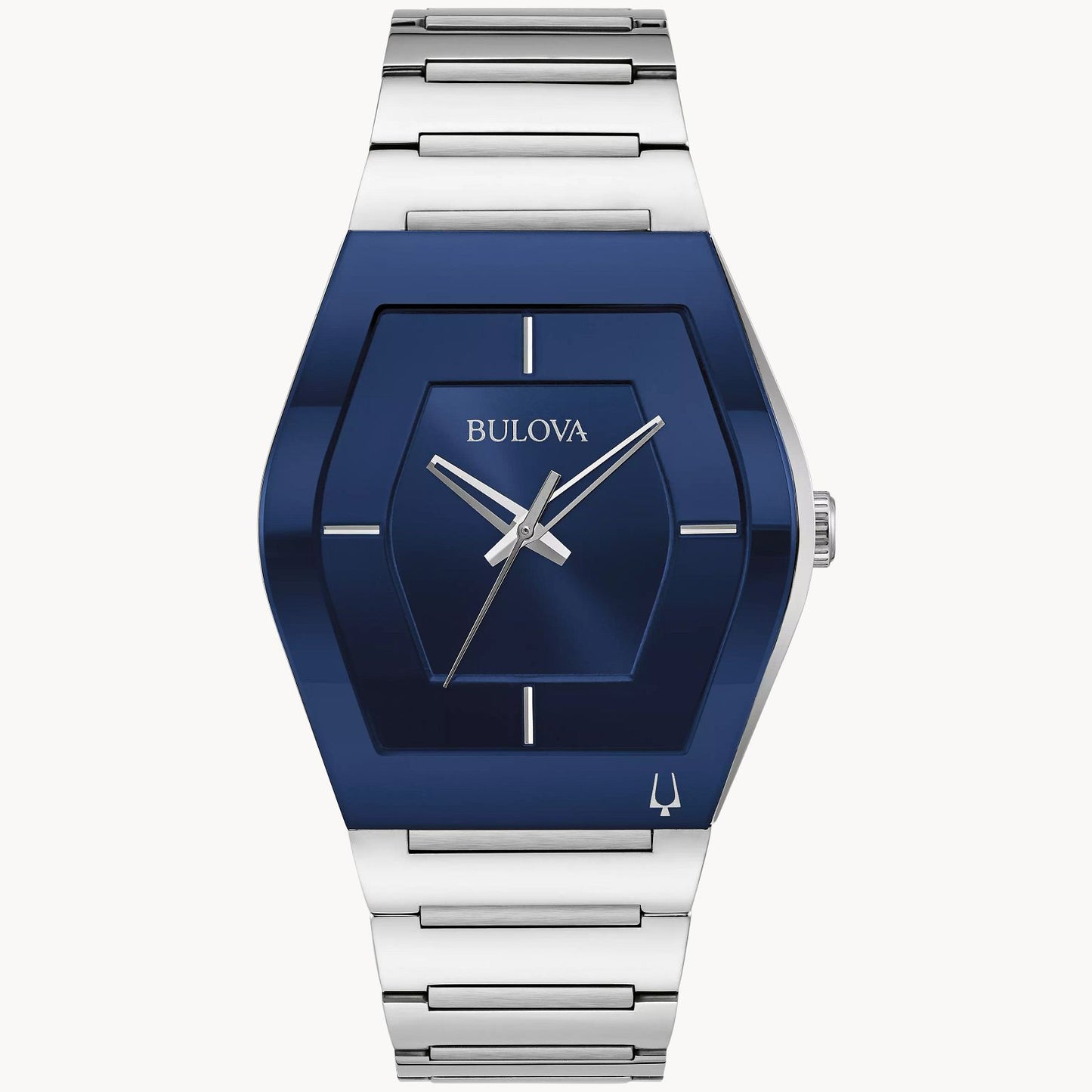 Bulova Blue Dial Stainless Steel Gemini Men's Watch