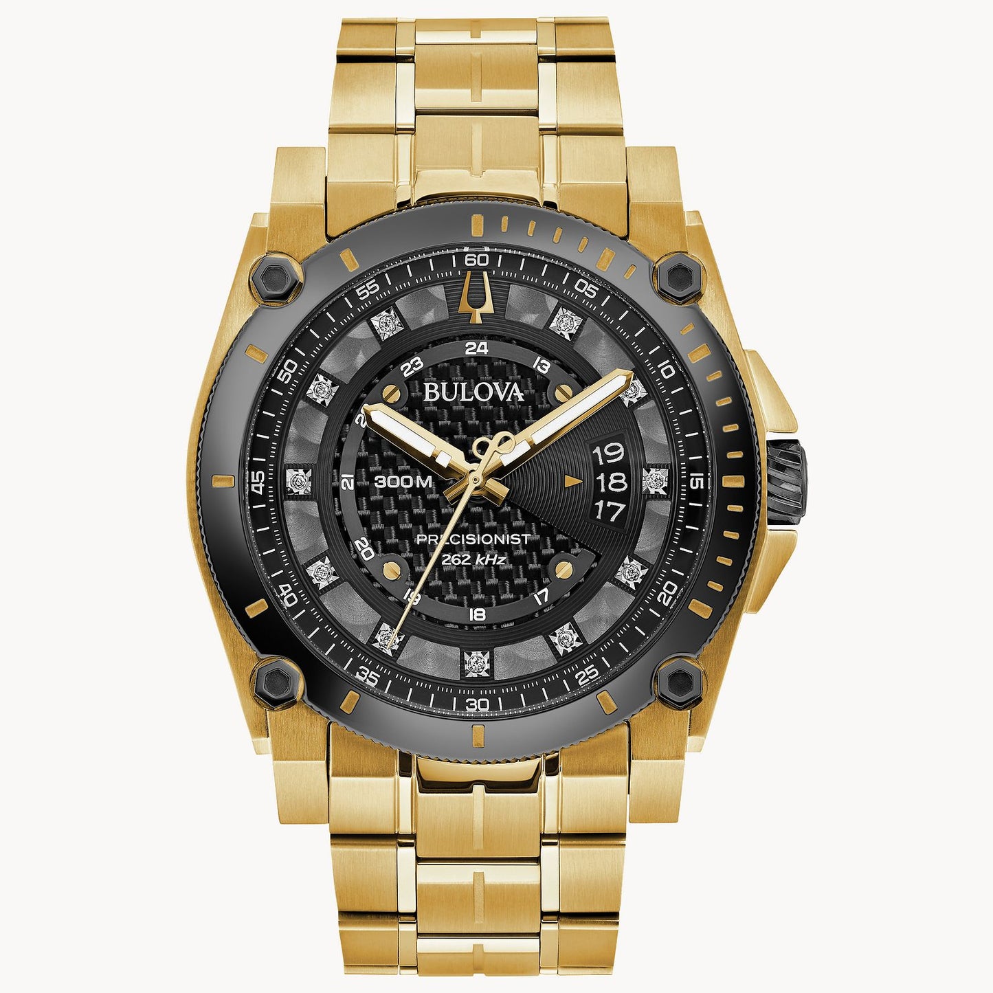 Bulova Icon Precisionist Gold Black Dial Stainless Steel watch