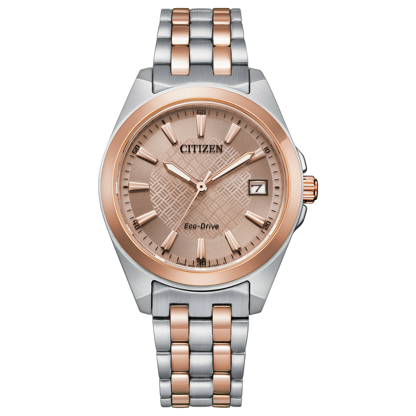 Citizen Eco-Drive Rose Dial Two-Tone Ladies Watch