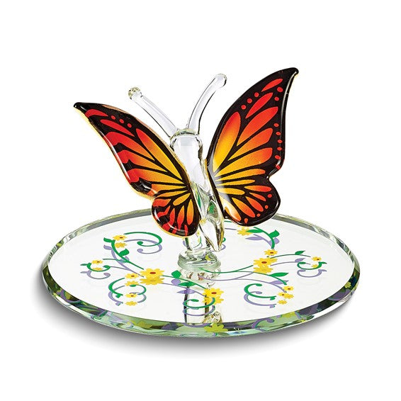 Monarch Butterfly Handcrafted Glass Figurine